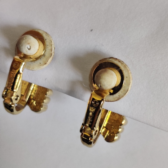 Vintage D'Orlan Earrings w/Blue Topaz Glass - Picture 8 of 16